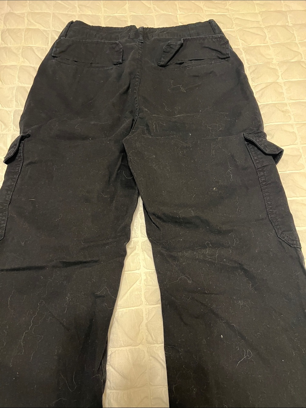 Zara Black Men's Cargo Pants with Utility Pockets - Picture 3 of 3
